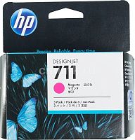 Картриджи HP 711 [CZ135A], пурпурный, упаковка 3 шт (оригинальный,  29мл*3шт)