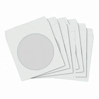 Конверты для CD/DVD [VSCAEW-100-SW] бумажные, белые, упаковка 100 штук