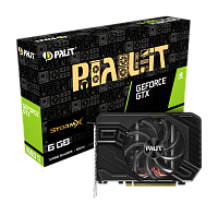 Видеокарта Palit NVIDIA GeForce GTX 1660TI, PA-GTX1660Ti STORMX 6G, 6ГБ, GDDR6, Ret [ne6166t018j9-16