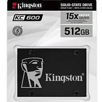 SSD накопитель Kingston KC600 SKC600/512G 512ГБ, 2.5", SATA III, SATA