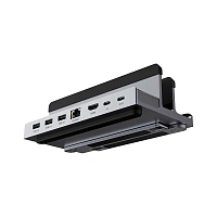 Док-станция подставка для ноутбука Lyambda Aluminum LIN-06 Gray, 6 в 1 Type-C /Usb 3.0/RJ45/Hdmi 