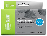 Картридж Cactus CS-CZ109AE №655 черный (21.6мл) для HP DJ IA 3525/5525/4515/4525