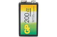 Аккумуляторная батарейка GP 20R8H 9V NiMH 200mAh [GP 20R8H-BC1] упаковка 1 шт.