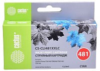 Картридж Cactus CS-CLI481XXLC голубой (12мл) для Canon Pixma TR7540/TR8540/TS6140/TS8140