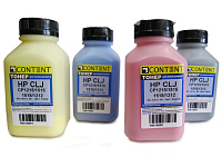 Тонер для заправки Content для HP Color LJ CP1215/1515/1518/1312, желтый, 45 гр. банка