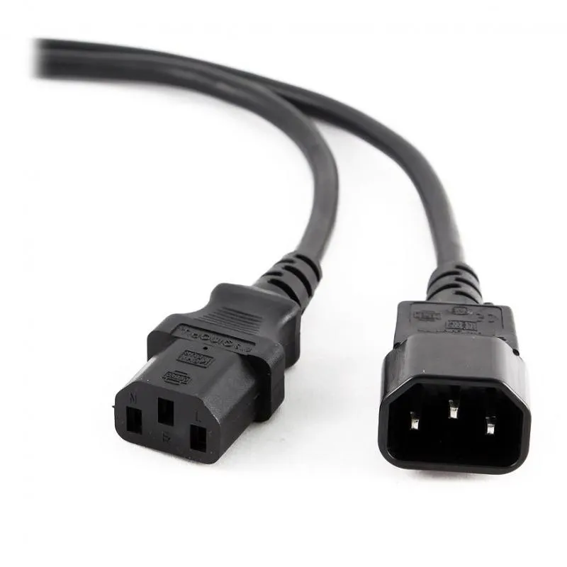 Сетевой проходной кабель Cablexpert [PC-189VDE] IEC C13-IEC C14, 1.8 м (удлинитель шнура питания)