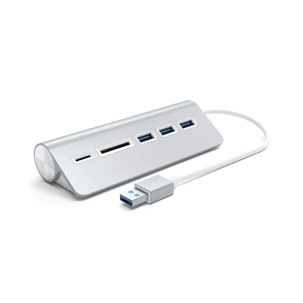 USB-хаб и кардридер Satechi Aluminum USB 3 [ST-3HCRS]