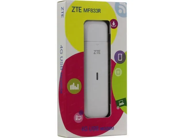 Модем ZTE MF833R 2G/3G/4G, внешний (белый)