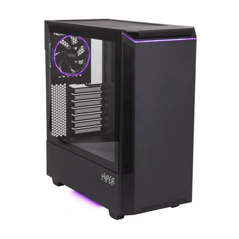 Корпус ATX HIPER PB81, Midi-Tower, без БП, черный